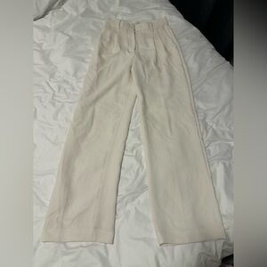 Cream Aritzia Effortless Pants